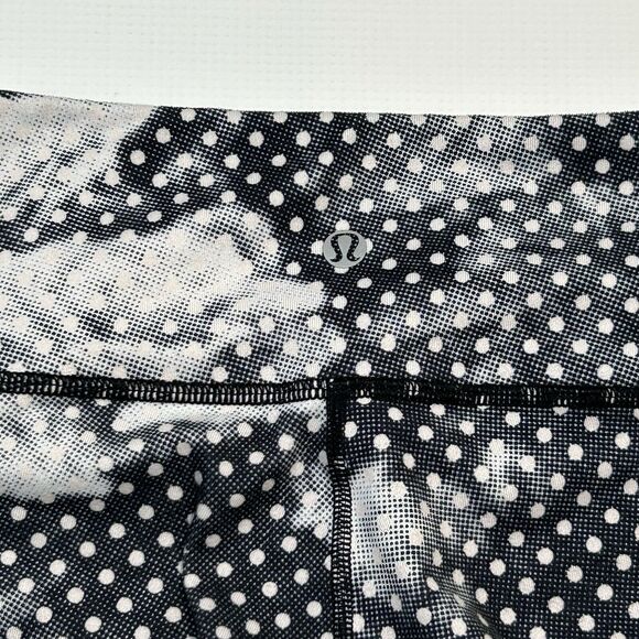 Lululemon Wunder Under Crop II Luon Dottie Dream Rose Neutral Blush Black Size 8 - Picture 10 of 15